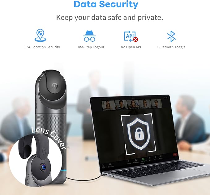 KanDao Meeting Pro 360-degree Video Conference Camera with Microphones and Speakers, AI Tracking, Smart Zooming, Automatic Focus, 4-in-one Standalone Meeting Room Camera System, Wi-fi/HDMI/USB