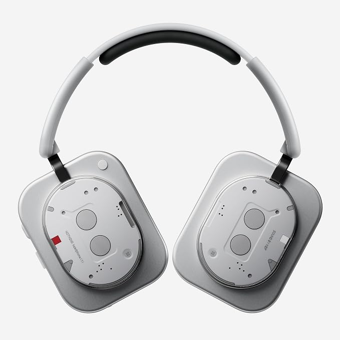 Nothing Headphone (1) Hybrid Active Noise Cancelling Headphones, Wireless Over-Ear Headphones with 6 Mics, 80Hrs Playtime, Hi-Res Audio, KEF-Tuned, Spatial Sound, Comfort Fit & Fast Charging White