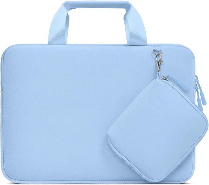 MOSISO Laptop Case 15 inch, Laptop Sleeve Bag Compatible with MacBook Air 15 inch M5 M4 M3 M2 2026-2023, Dell XPS, Neoprene Carrying Computer Bag with Handle&Detachable Small Case, Air Blue