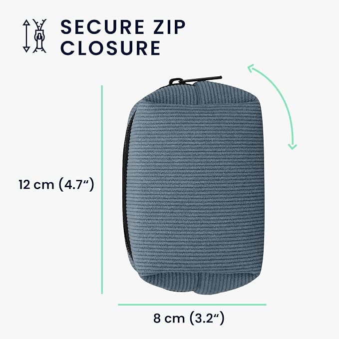 kwmobile Mouse Case for Logitech Lift/MX Vertical/Anker Vertical Carry Case - Protective Carry Pouch for Bluetooth Mouse - Soft Neoprene Protection - Vintage Blue