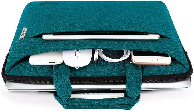 DOMISO 14 inch Laptop Messenger Shoulder Bag Tote Bag for Women for Men,Business Travel Work Computer Bag Chromebook Case Briefcase,Compatible with 15 inch MacBook Air/Pro,14 inch HP Dell ASUS, Teal