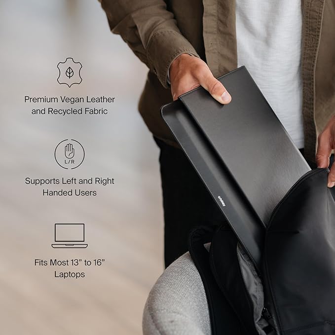 Orbitkey Hybrid Laptop Sleeve | Portable Desk Mat and Laptop Sleeve (Black, 14")