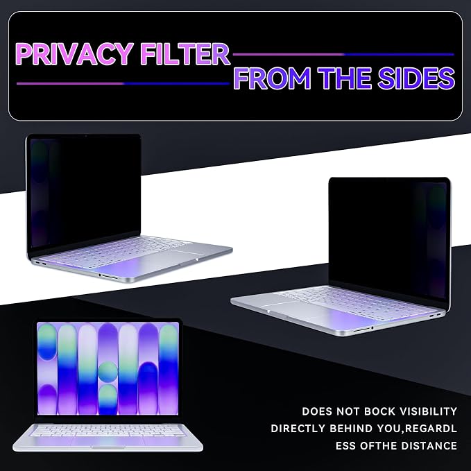 Peslv Magnetic Privacy Screen for Macbook Neo 13 Inch (2026, A18 Pro), Removable Matte Anti Glare Blue Light Protector Private Security Filter for 13inch Mac Laptop Computer
