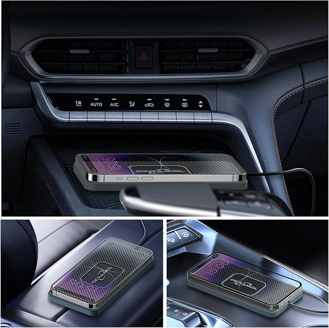 Wireless Charger for Car, Type C Wireless Fast Charging Pad,Charging Station for Multiple Devices,Adapter for AirPods iPhone15/14/13/12 Pro/Max11 Android Samsung S20 S21 S22 S23 (30CM Cable)