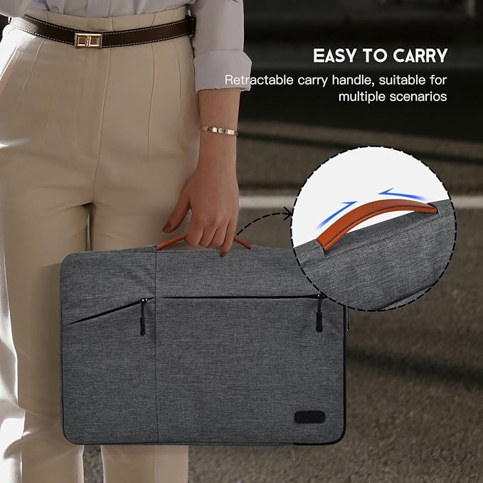 17.3 inch Laptop Sleeve Case for HP 17.3 Laptop, Pavilion 17, Envy 17, PROBOOK 17, Dell Inspiron 17, Lenovo Ideapad 17.3, Acer Aspire 17, ASUS VivoBook 17 Waterpoof Bag, Space Grey