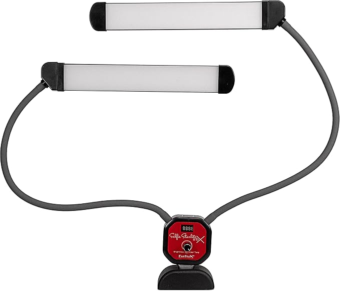 Fotodiox Selfie Starlite Stix TT Tabletop 110 Vlog Light Monitor Kit - Bi-Color Dimmable LED Wand Lights with 110cm Arms for Video Conferencing, Gaming, Makeup, YouTube, Live Streaming Video and More