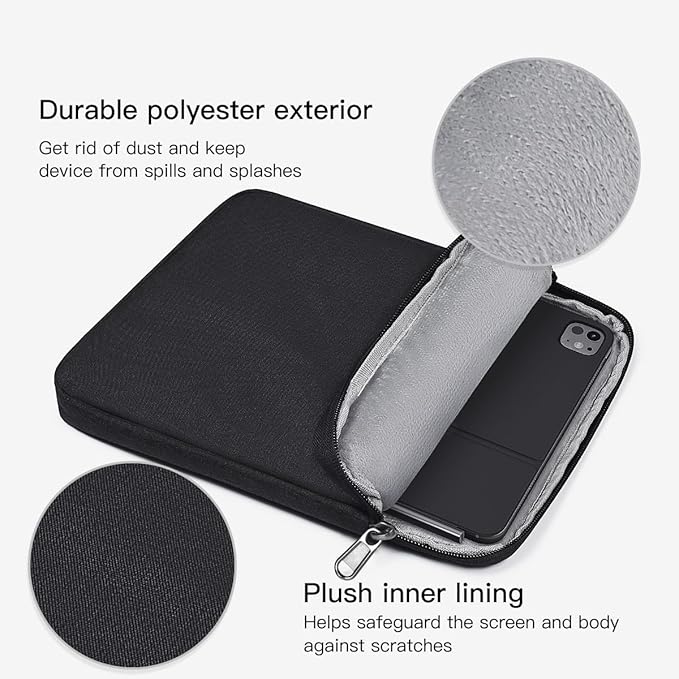 10 inch Tablet Sleeve Case for 11-in iPad Pro M4, iPad Air M2 M3(2025) M4(2026), A16,10.2" 10.9" 10.5 inch Pro/Air, Fire Max 11/Kindle Fire HD 10, Galaxy Tab A9+ Bag,Fit Magic Keyboard
