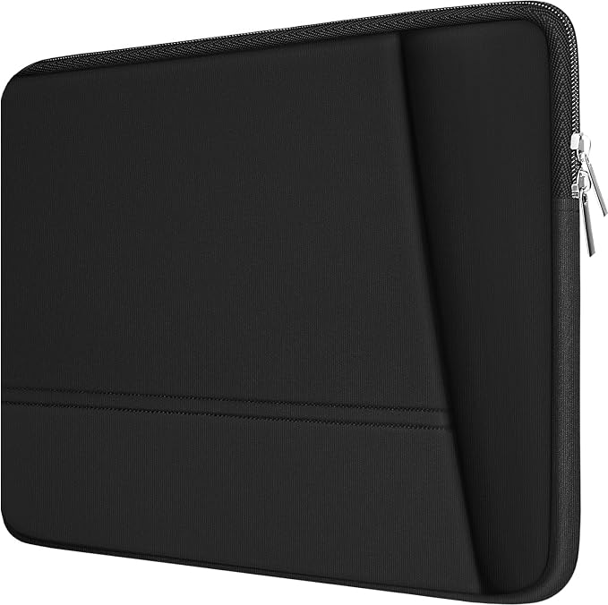 TEDNETGO Laptop Sleeve 15.6 inch, Upgrade Sturdy Portable Monitor Computer Laptop Case, Carrying Sleeve Bag Briefcase Bag 15.6'' with Pockets for MacBook PC Mac HP Lenovo Dell Asus Xbox Switch, Black