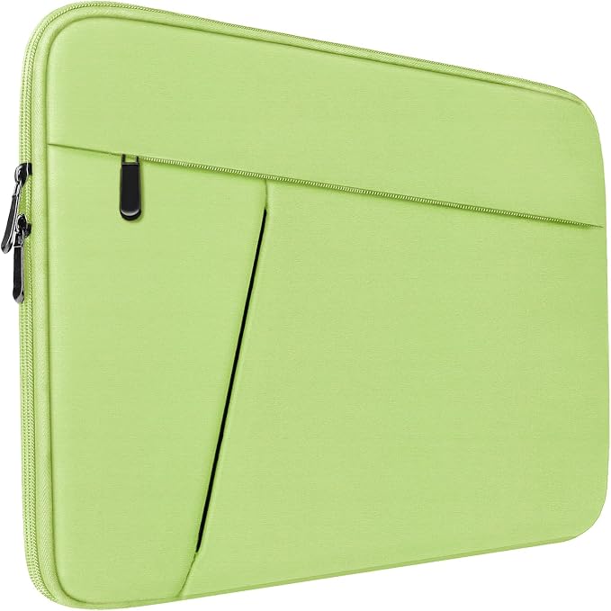 Laptop Sleeve 15.6 inch, Shockproof Protective Computer Carrying Cover with Front Pocket, Briefcase Handbags Laptop Case for 15.6 inch HP, Dell, Acer, Asus, Notebook, Light Green