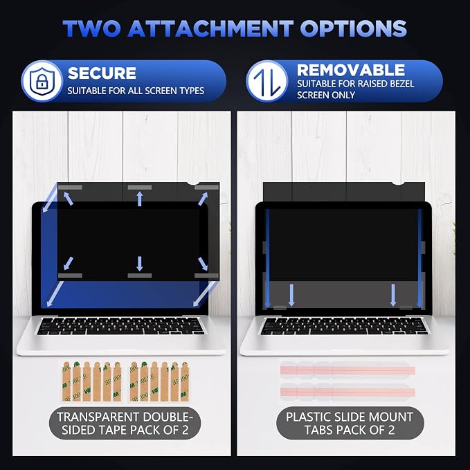 Magicmoon 15.6" Privacy Filter Screen Protector, Anti-Spy/Glare Film for 15.6 inch 1920 x 1080 Resolution Widescreen Notebook Laptop with 16:9 Aspect Ratio (Not for 16:10) (Touch Screen Not Compatible）