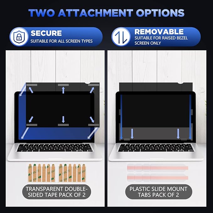 Magicmoon 16" Privacy Filter Screen Protector, Anti-Spy/Glare Film for 16 inch Widescreen Notebook Laptop with 16:10 Aspect Ratio (Width x Height:344.5mmx215mm)
