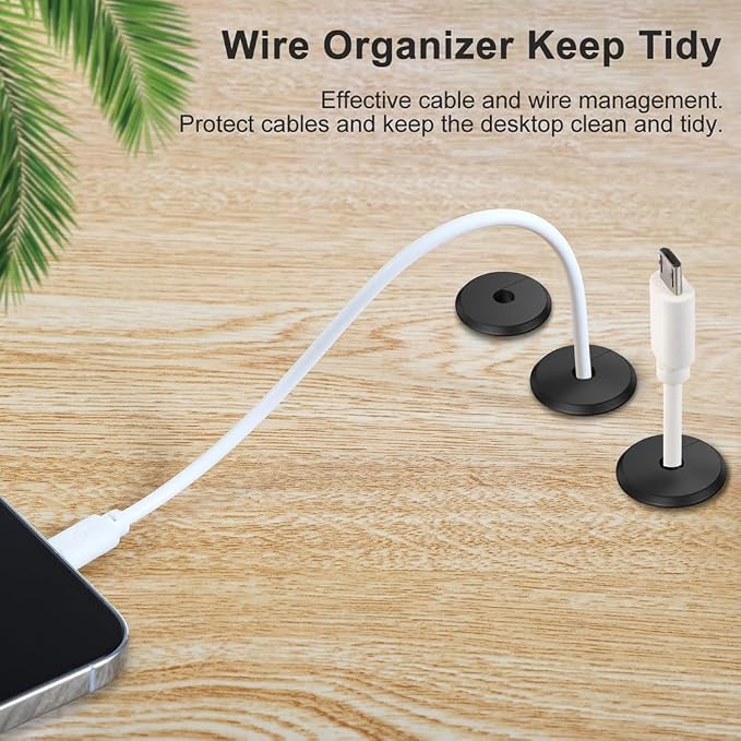 Furniture Wall Hole Bushing Cable Grommet for Starlink Ethernet Cable,Covering 3/4 inch Desk Holes,Universal Cable Management Wire Organizer Pass Through Holes Cover Kits (Black - 10 Pack)