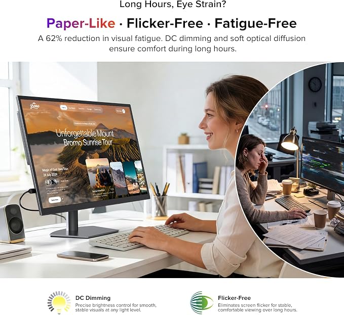 UPERFECT 18.5" NxtLED™ Portable Monitor, Premium Eye-Care Matte Display with Lifelike 145% sRGB Color & 120Hz Ultra-Smooth Motion for Work, Gaming & Travel
