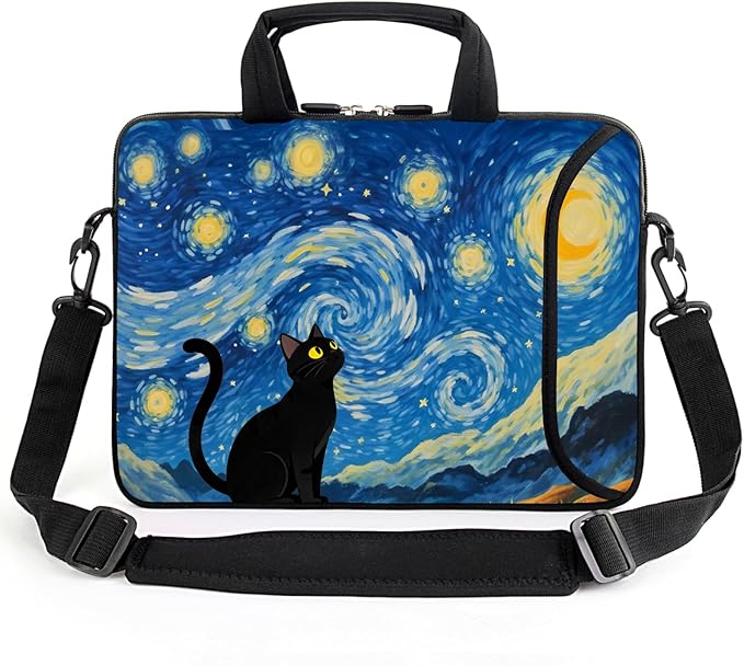 15" laptop sleeve laptop bag chromebook case adjustable shoulder strap with handle accessory pocket for men women (RYD-15-13)