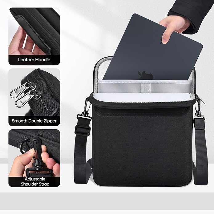 13 inch Laptop Sleeve Case Shoulder Bag for 2026 MacBook Air 13.6 in M4 M3 M2, Neo 13-inch Padded Shockproof Accessory Pocket