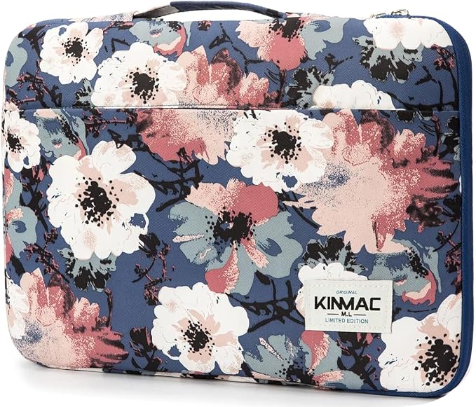 Kinmac 360° Protective Laptop Sleeve Case Bag Cover with Handle for MacBook Pro 16 inch,16 inch HP,Lenovo,Dell,ASUS,Acer Ultrabook and Business Laptop (Camellia)