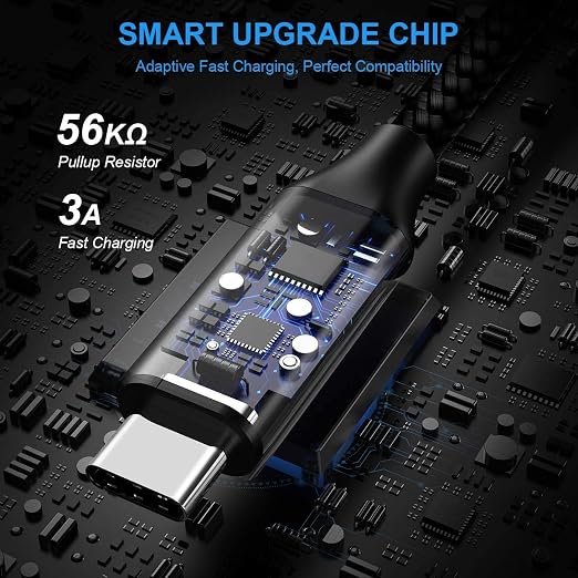 etguuds USB A to USB C Cable 5-Pack (3/3/6/6/10 ft), Fast Charging Type C Charger Cord for iPhone 17 16 15 Pro Max Plus Air, Samsung Galaxy S25 S24 S23 S22 S21 S20 A56 A17 A16, Pixel, Moto G, Black