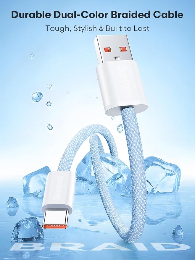 Senetem USB C Cable 3FT 3-Pack, USB A to USB Type C Charger Cord, 3A Fast Charging Compatible with iPhone 15 16 17 Pro, Samsung S24/S23 S22/Note 20/10, Car Play, Apple iPad Android Accessories