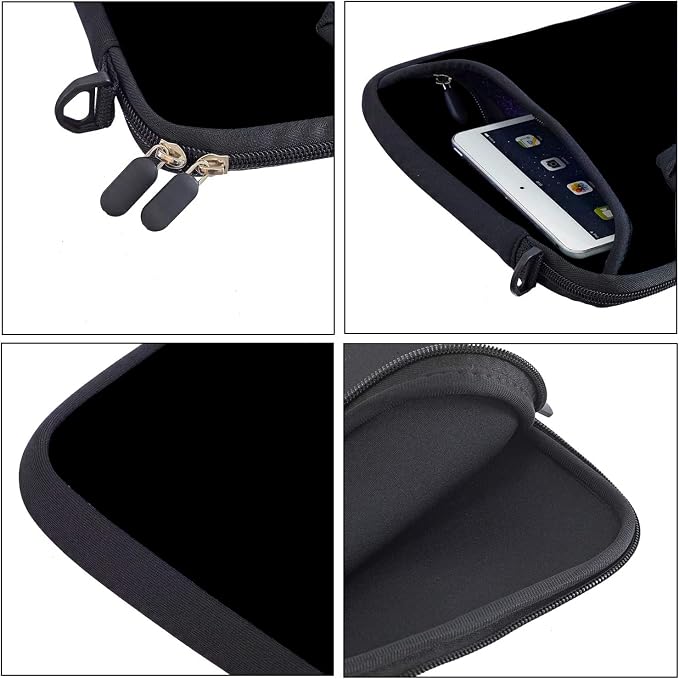 RICHEN 11 11.6 12 12.5 13 inches Laptop/Chromebook/Notebook PC Messenger Bag Tablet Travel Handle Case Neoprene with Shoulder Strap (11-13.3 inch, Pure Black)