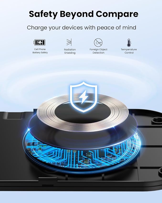 Wireless Charger, 10W Max Dual Charging Pad for iPhone 17/16/15/14/13/12/11/XR/X/8, Airpods 4/3/2/Pro, Samsung Galaxy S25/S24/S23/S22/S21, QC 24W Adapter, Charging Adapter