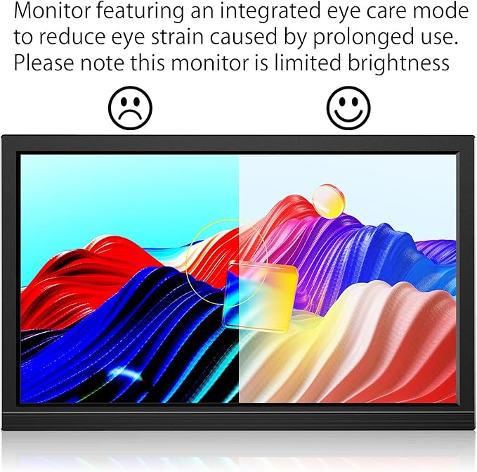 17.3inch Portable Monitor for Laptop FHD 1920x1080P 60HZ with Speaker HDMI USB-C Extent PC Monitor Compatible with Computer Xbox Switch mini PC PS4/5 Mac
