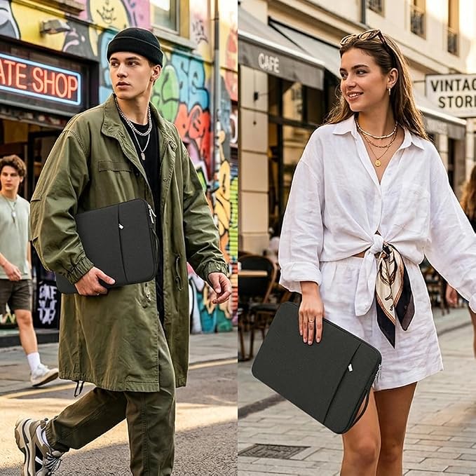 Laptop Sleeve Case for MacBook Neo 13'' with A18 Pro Chip Released in 2026 (Model:A3404) Protective with Handle Travelling Carrying Canvas Bag Accessories for Students Home Office (Black)