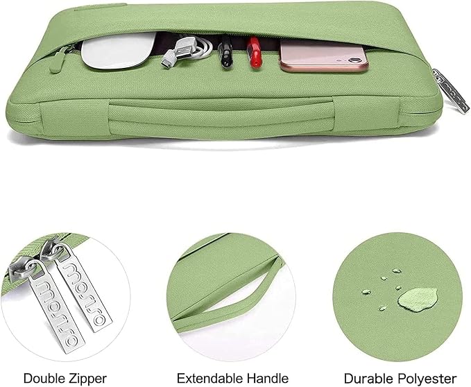 MOSISO Compatible with MacBook Air 15 inch Case M5 2026 M4 2025 M3 M2 2024 2023 A3448 A3241 A3114 A2941,Protective Hard Shell&Carrying Sleeve Bag&Keyboard Cover&Webcam Cover&ScreenFilm, Chartreuse