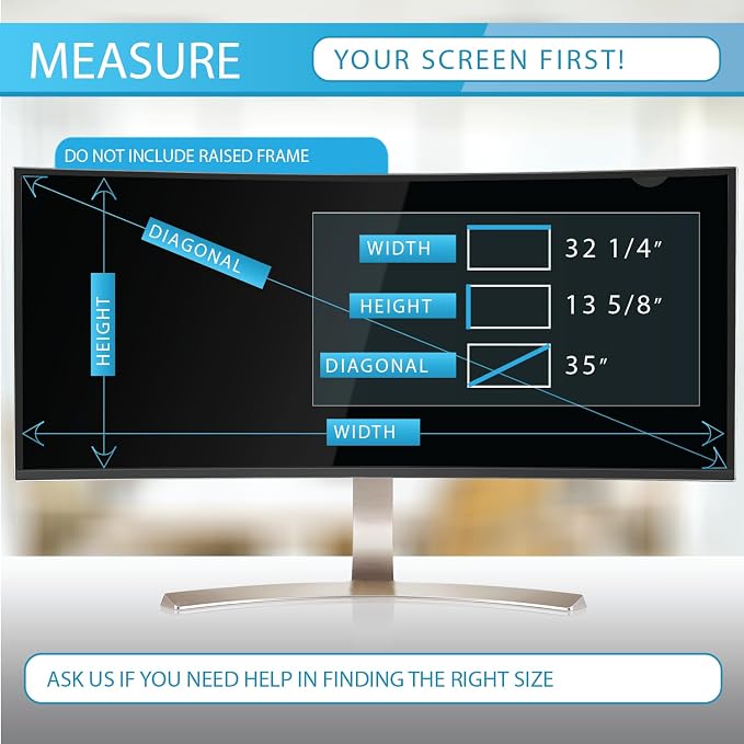 Privacy Screen Filter for 35 Inches Desktop Computer Widescreen Monitor, Aspect Ratio 21:9