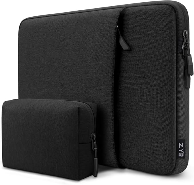 ZYB Laptop Case 14 Inch,Waterproof Laptop Sleeve 14 Inch for 14" Notebook/MacBook Air 15/14" Lenovo ThinkPad IdeaPad Asus HP Dell,2023-2025 MacBook Air 15 15.3 M4 M3 M2 etc with Accessory Bag-Black