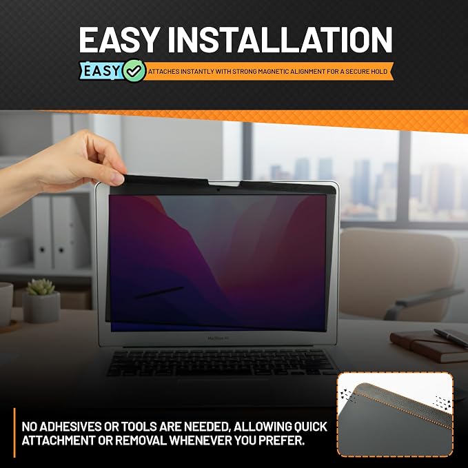 Privacy Screen Filter 14.2 Inch | MacBook Pro 14 Inch M1 Privacy Filter | Magnetic Laptop Screen Protector | Anti Glare Blue Light Blocking Magnetic Guard | Matte Eye Protection