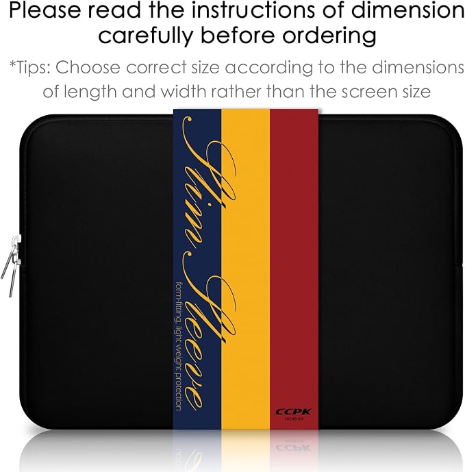 CCPK Laptop Sleeve 15.6" for MacBook Pro 16 inch Mac Air 15 inch M4 M3 Compatible with Hp Lenovo Dell Acer Computer Laptop Bag Sleeve Carrying Case Cover Protective Skin 15.6-16 inch Accessories Black