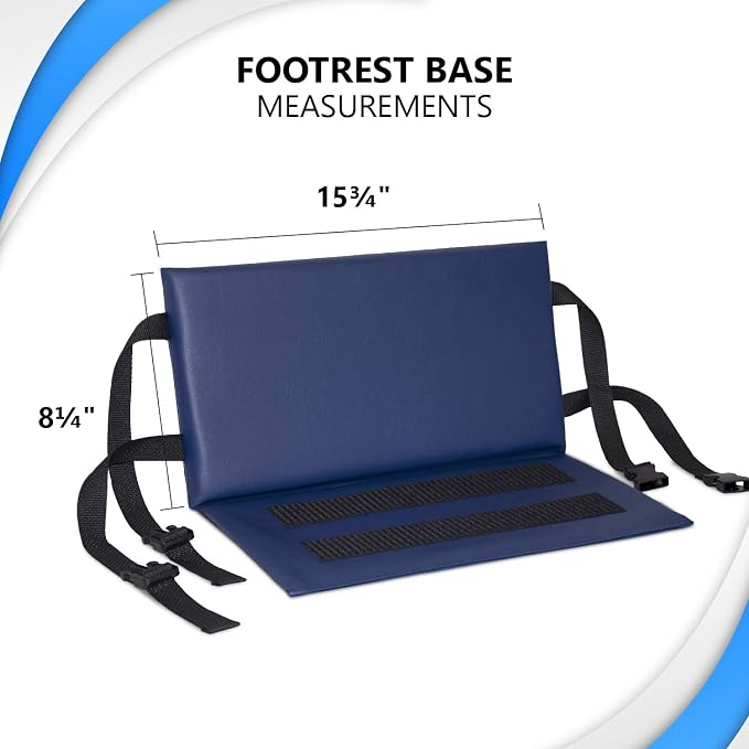 NYOrtho Wheelchair Foot-Rest Extender Elevating Pad - Leg Cushion Protector | Secures Easily with Quick-Release Strap Seat Widths 16" - 20", 3" Foot Platform