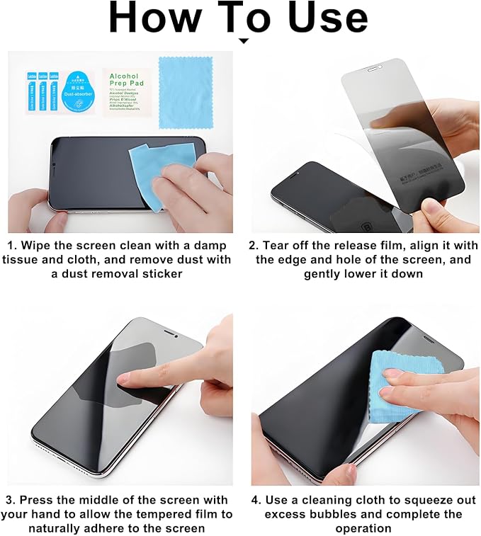 2 Pack Privacy Screen Protector for Samsung Galaxy S22 Plus/S22+|Anti-Spy Tempered Glass, Anti-Scratch, 9H Hardness & Easy Installation