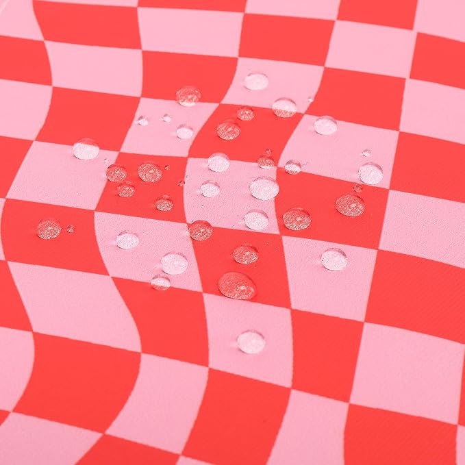 Pink Checker Pattern 13 inch Canvas Laptop Sleeve with Pocket 13 inch 13.3 inch Laptop 13 case13 Sleeve