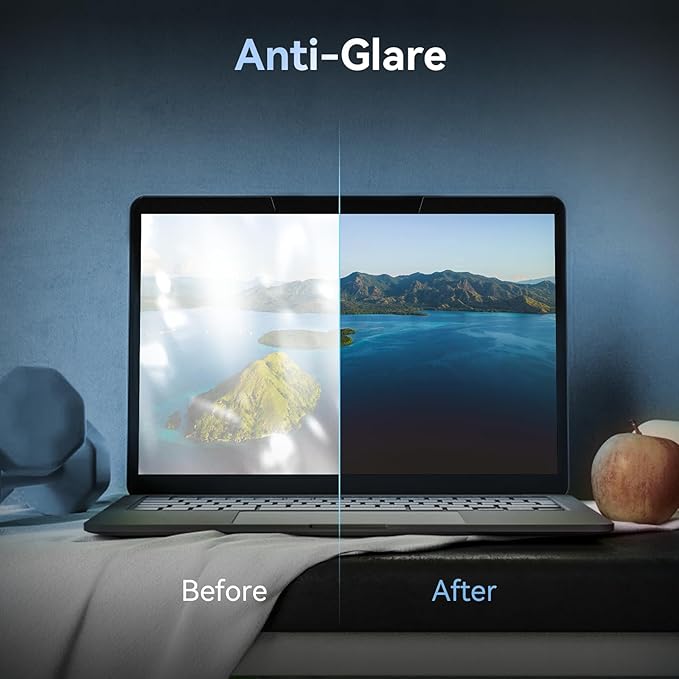 Mamol Magnetic Laptop Privacy Screen 15.6 inch ,16:9 Aspect Removable Anti Glare Protector Blue Light Privacy Screen Filter,Filter Shield Compatible with HP/Dell/Acer/Asus/Samsung/Lenovo/Thinkpad Envy