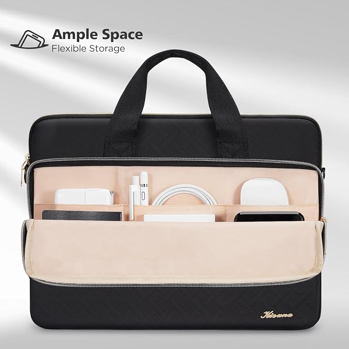 KIZUNA Laptop Sleeve Case 14 Inch Computer Shoulder Bag for 15" MacBook air M3 2024/Lenovo Flex 14/IdeaPad Flex 5/15.4 MacBook Pro/HP EliteBook 840 G5/Dell Latitude/14 Lenovo IdeaPad 3i Gen 6