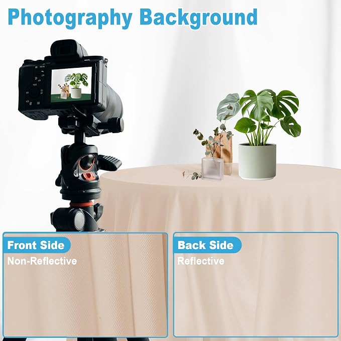 Cream Backdrop for Photoshoot Professional Photo Backdrop Background Curtain for Product Photography Portraits Wedding Party Live Streaming Video Recording 10X20 FT