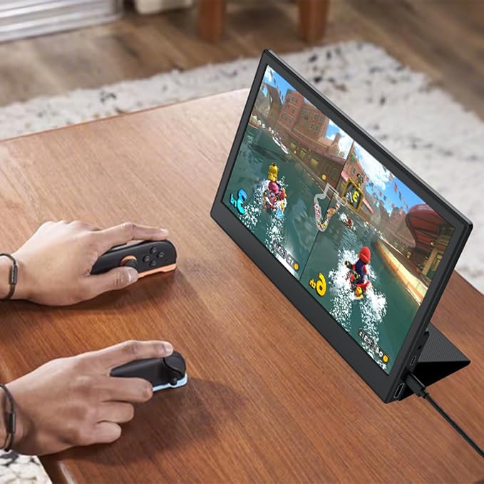 11.6 Inch Portable Monitor, Small Ultra-Slim FHD IPS Display, Plug & Play USB-C/HDMI External Second Screen for Laptop, Phone, Raspberry Pi, PS5, Xbox, Switch, PC(11.6”)