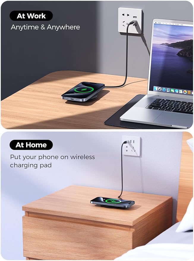 NewQ Wireless Charger for Samsung, 15W Max Wireless Charging Pad for iPhone 16 15 14 13 12 11 mini/SE/Pro/Max/Plus，Samsung Galaxy S23/S22/S21/S20/S10/S9/S8/S7/Note20/10/9/8, Google Pixel 8/7/6，1 Pack