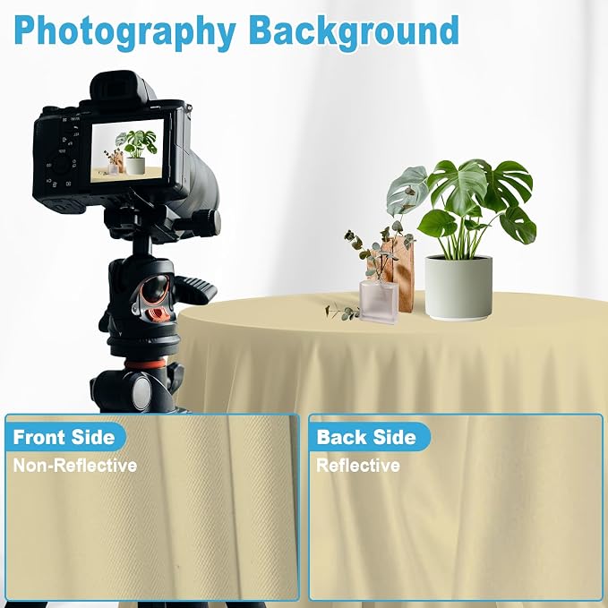 Tan Backdrop for Photoshoot Professional Photo Backdrop Background Curtain for Product Photography Portraits Wedding Party Live Streaming Video Recording 5X7 FT