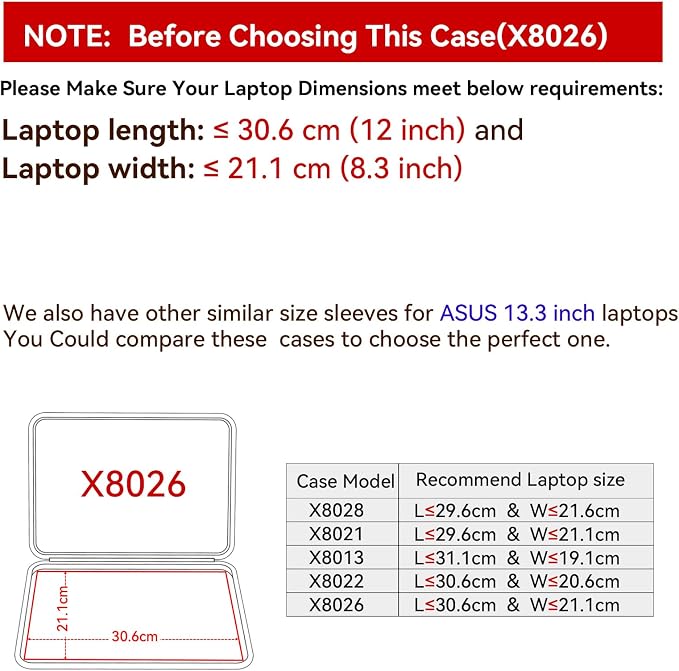 Smatree Hard EVA Protective Sleeve Case Compatible for 13.3 inch ASUS Zenbook Flip 13 OLED UX363 Laptop (X8026)