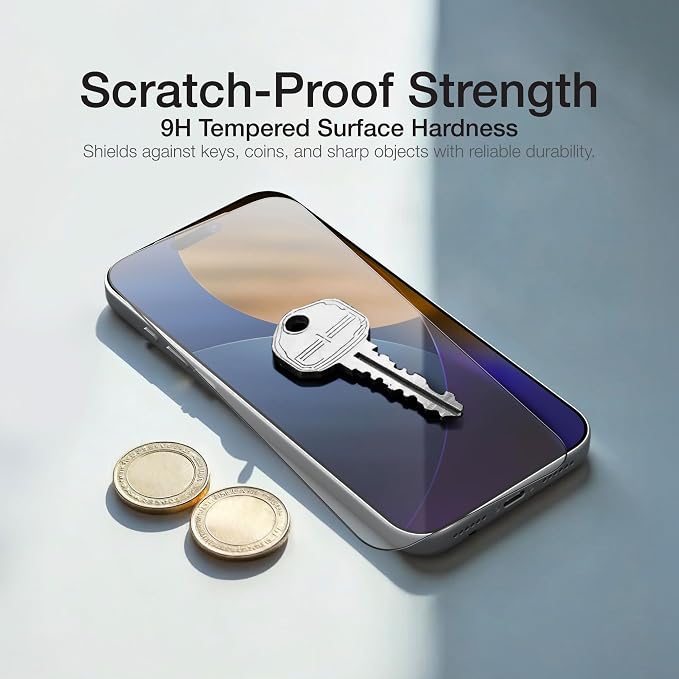 AMAZINGthing for iPhone 17 Pro [Titan Filter 7 - Max Glass ] Screen Protector, Blue Light Reduction, 9H Tempered Glass, Full Coverage, Case‑Friendly, Oleophobic, Alignement Frame, 2 Pack