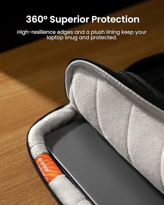 tomtoc Laptop Shoulder Bag for 2026 14 Inch MacBook Pro M5/M4/M3/M2/M1 Pro/Max 2026-2021, 13.5-14.4 Surface Laptop 7/6/Studio 2, Surface Book 3, 360 Protective Case Fit Asus VivoBook