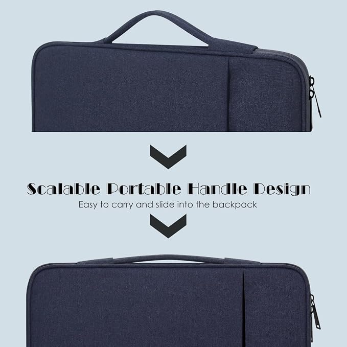 ProElife 13-Inch Laptop Sleeve Case for 2026-2024 MacBook Air 13.6 inch M5/M4 & MacBook Neo 13'' A18 Pro/iPad Pro M5 13-inch Accessory Traveling Water-Resistant Bag Portable Carrying Case (Navy Blue)