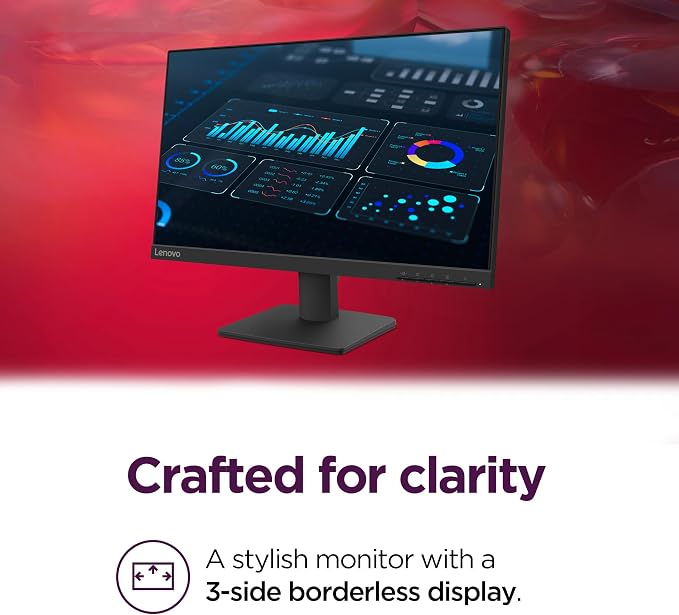 Lenovo L22-4e - Office Monitor - 21.5" FHD IPS Display - 100Hz Refresh Rate - 4 ms MPRT - 99% sRGB - Raven Black - Tilt Stand