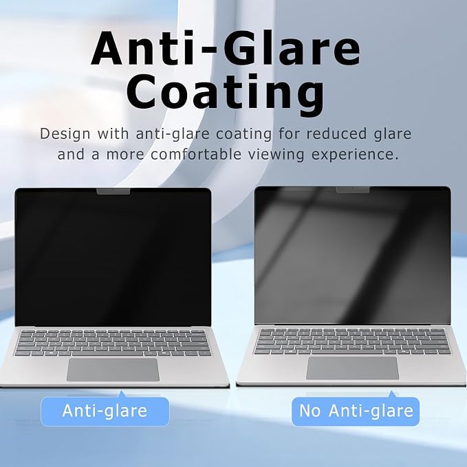 Adeway Privacy Screen Protector for Surface Laptop 6/5/4/3/2/1 13.5 Inch, Magnetic Nano, Anti-Spy, Removable, Blue Light & UV Blocking, Anti-Glare