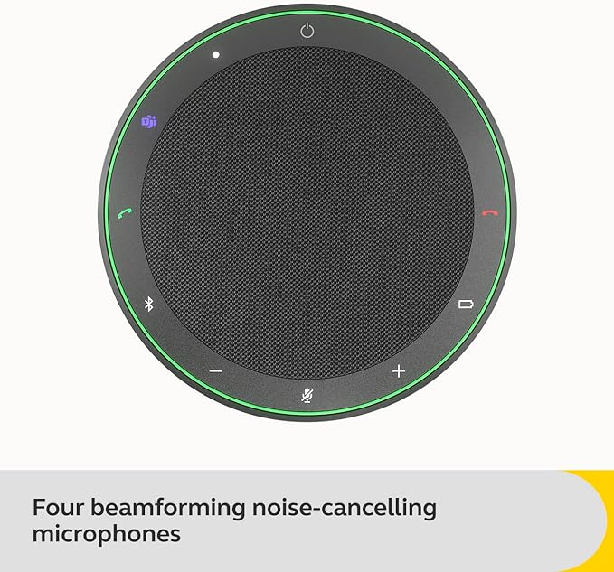 Jabra Speak2 75 (2025 Edition) Wireless Bluetooth Speakerphone - 4 Noise-Cancelling Mics, 65mm Speakers - New Linking Feature - USB-C Dongle - Certified for Microsoft Teams - Dark Grey