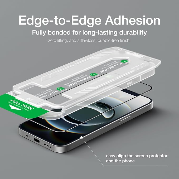 AMAZINGthing for iPhone 17 [Titan Filter 7 - Full Glass] Screen Protector, 9H Tempered Glass, Full Coverage, Case‑Friendly, Oleophobic, Alignement Frame, 2 Pack (Anti-glare&reflexion Matte, iPhone 16e/17e)