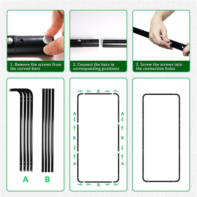 7.87ft x 13.12ft Green Screen Backdrop with Stand, Large Professional Collapsible Backdrop System for Photo Studio, Video Shooting, Live Streaming, Gaming