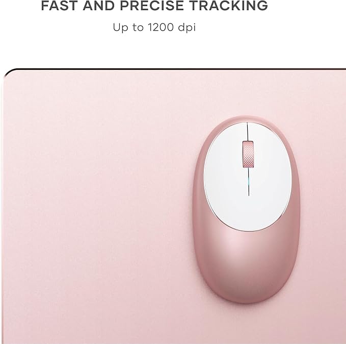 Satechi M1 Wireless Bluetooth Mouse, USB-C Rechargeable, Compact & Portable, for MacBook Air/Pro/Neo, iPad Air/Pro, iPad mini, Mac mini, iMac & Windows - Rose Gold
